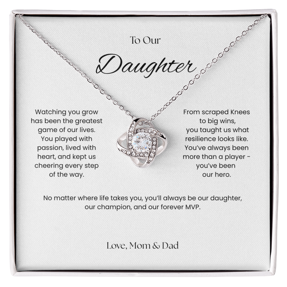 To Our Daughter- Forever MVP - Love Knot Necklace