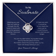 To My Soulmate, Eternal Love Knot Pendant Necklace