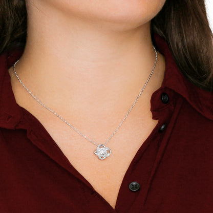 To Our Daughter Love Knot necklace, Our Beautiful Mess.