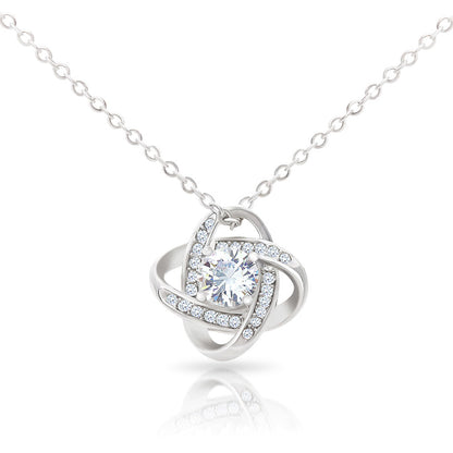 To Our Daughter Love Knot necklace, Our Beautiful Mess.