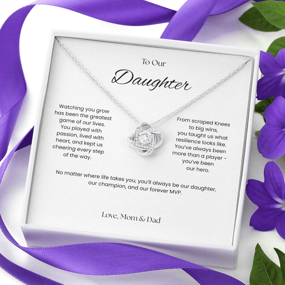 To Our Daughter- Forever MVP - Love Knot Necklace