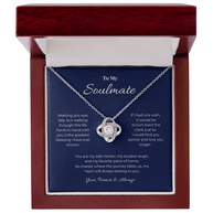 To My Soulmate, Eternal Love Knot Pendant Necklace