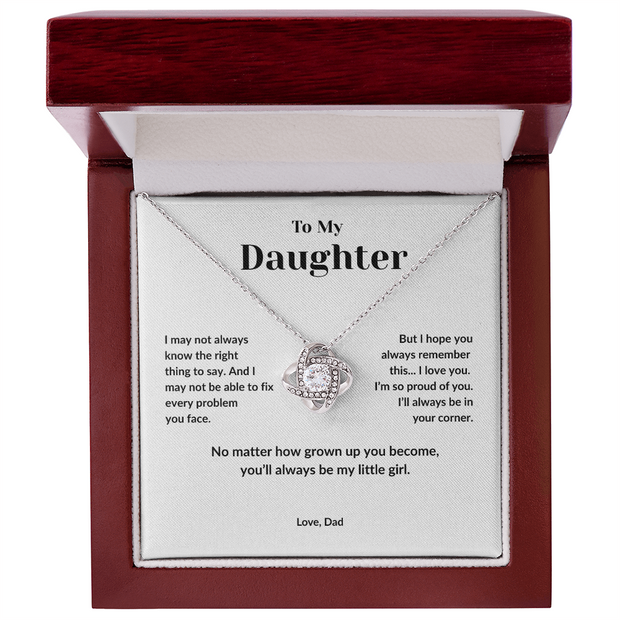 To My Daughter, I'll always be in your corner