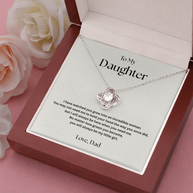Love Knot Necklace Gift for Daughter from Dad – I’ll Always Be Here
