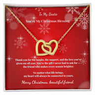 Interlocking Hearts Necklace Christmas Gift for Best Friend – My Christmas Blessing