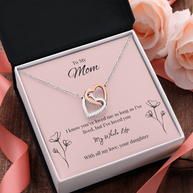 Interlocking Hearts Necklace Gift for Mom from Daughter – My Whole Life