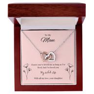 Interlocking Hearts Necklace Gift for Mom from Daughter – My Whole Life