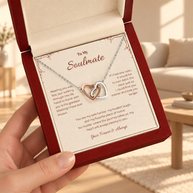 To My Soulmate, Interlocking Hearts Pendant Necklace