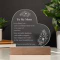 To My Mom – Acrylic Heart Light Plaque