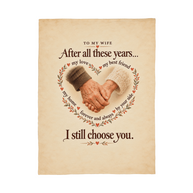 Anniversary Blanket Gift for Wife – I Still Choose You