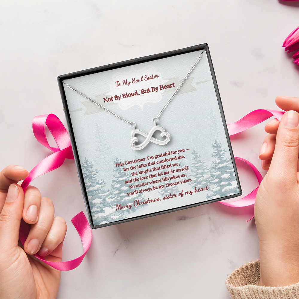 To My Soul Sister - Merry Christmas, Sister of My Heart Necklace