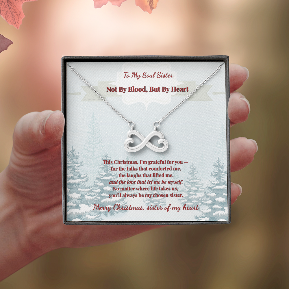 To My Soul Sister - Merry Christmas, Sister of My Heart Necklace