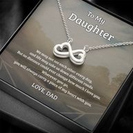 To My Daughter, No Distance Can Change My Love, Endless Love Necklace