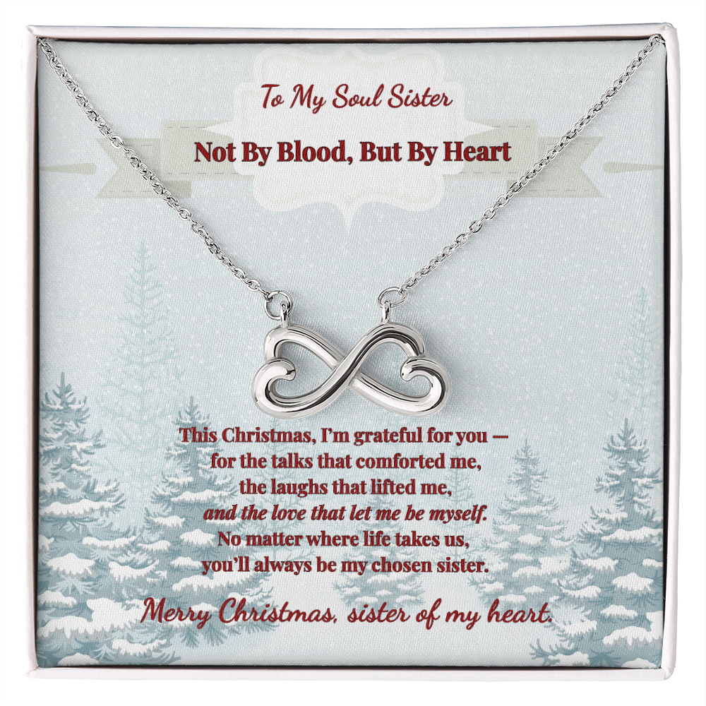 To My Soul Sister - Merry Christmas, Sister of My Heart Necklace