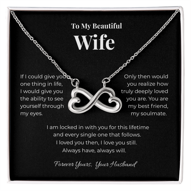 Beautiful Wife, Infinity Heart Pendant