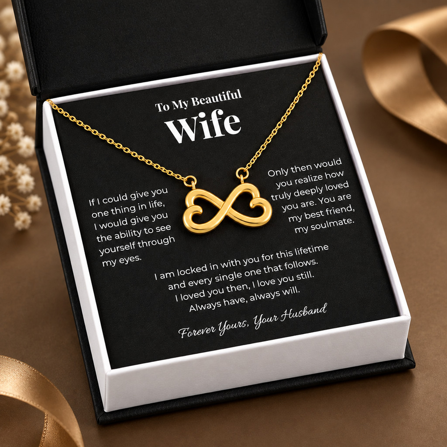 Beautiful Wife, Infinity Heart Pendant