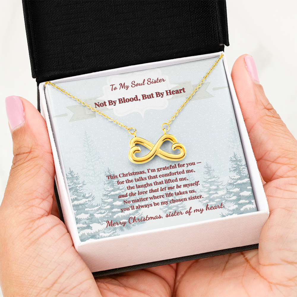 To My Soul Sister - Merry Christmas, Sister of My Heart Necklace