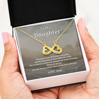 To My Daughter, No Distance Can Change My Love, Endless Love Necklace