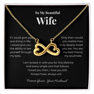 Beautiful Wife, Infinity Heart Pendant