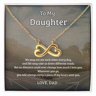 To My Daughter, No Distance Can Change My Love, Endless Love Necklace