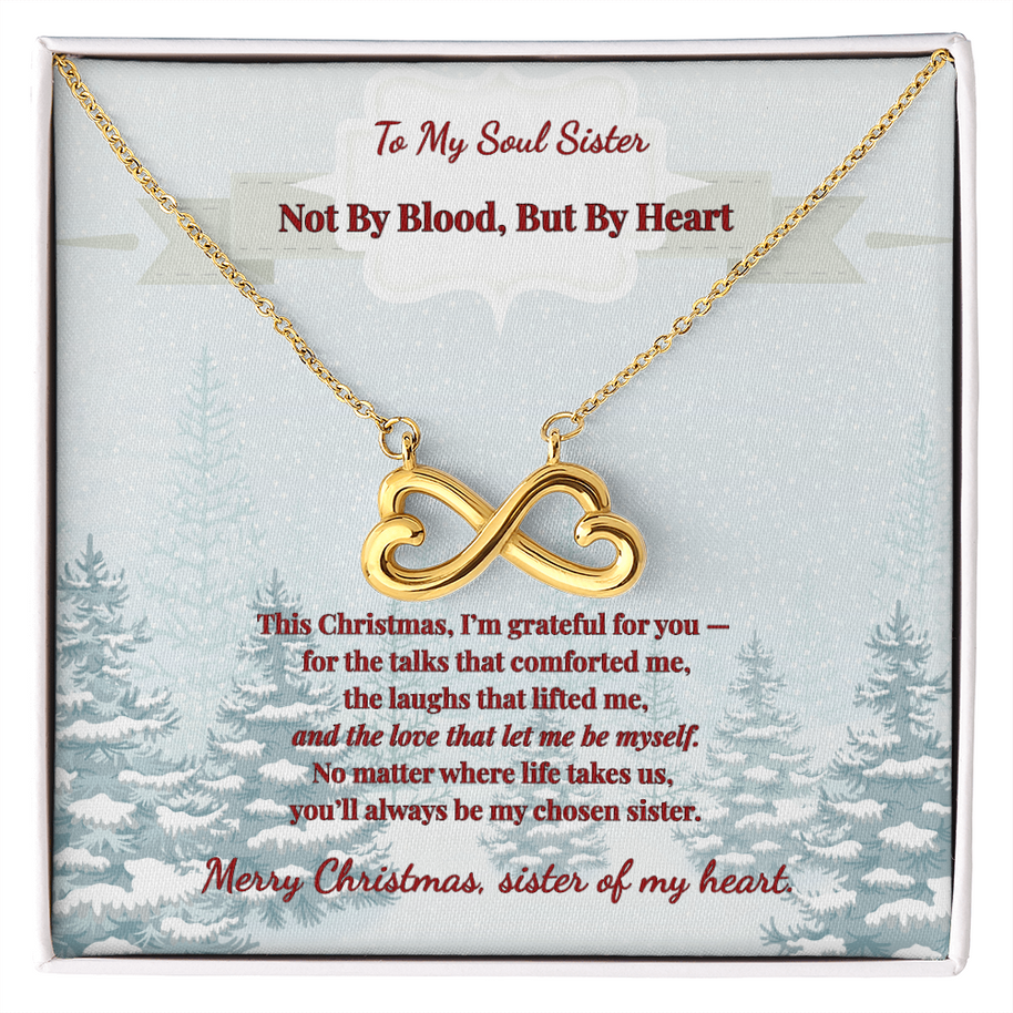 Infinity Heart Necklace Christmas Gift for Soul Sister – Sister of My Heart