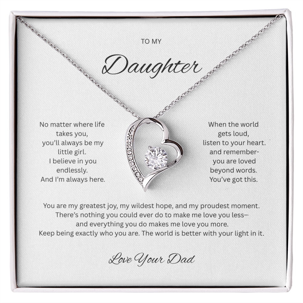 To My Daughter,  Love Your Dad Necklace