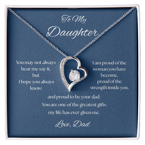 Forever Love Necklace Gift for Daughter from Dad – Life’s Greatest Gift