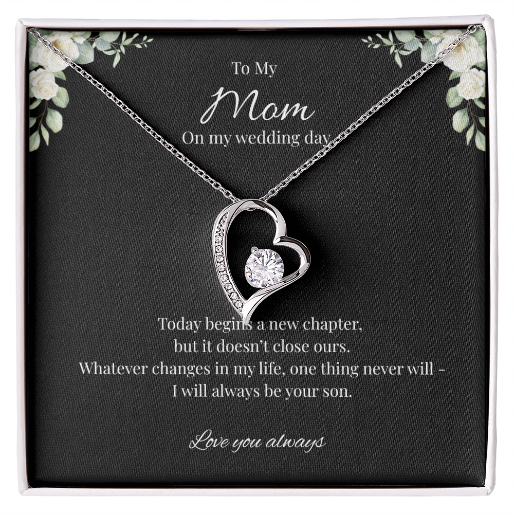 Forever Love Necklace Gift for Mother of the Groom from Son – A New Chapter