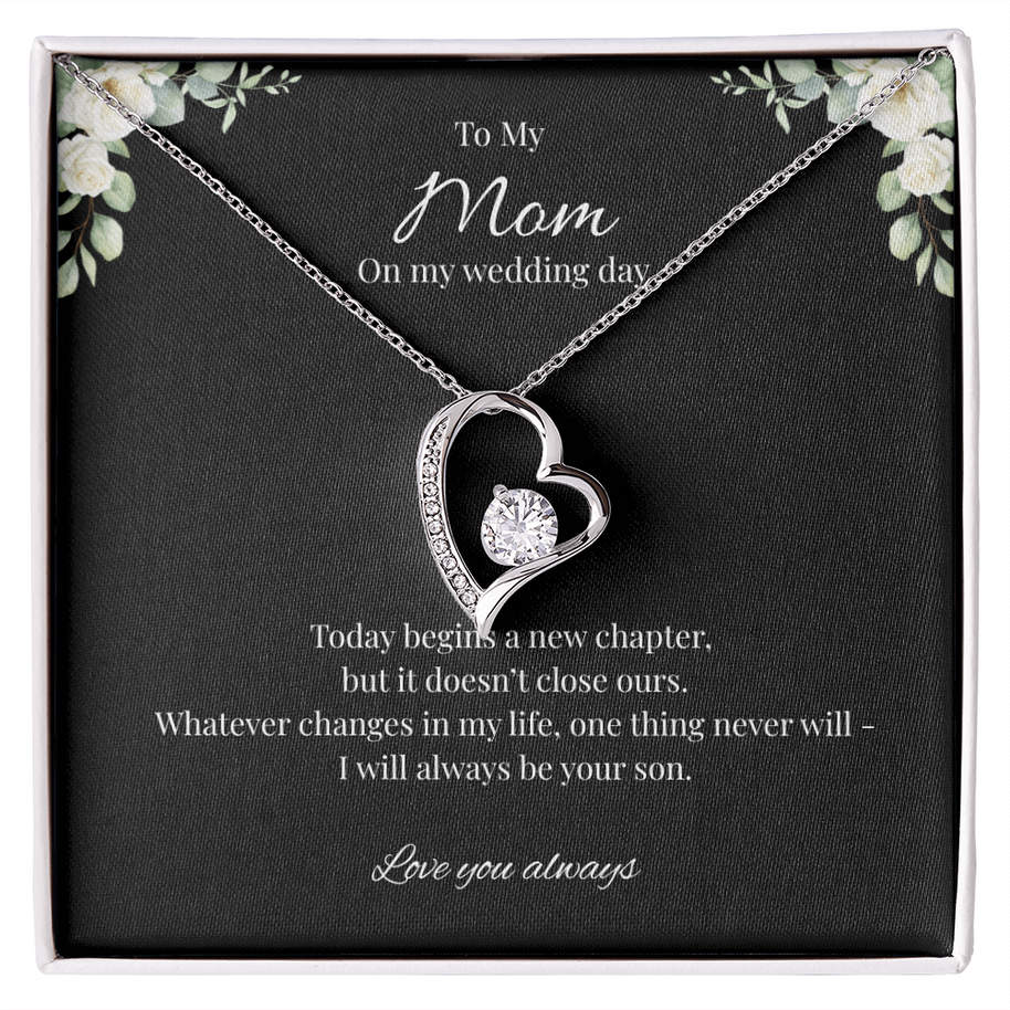 Forever Love Necklace Gift for Mother of the Groom from Son – A New Chapter
