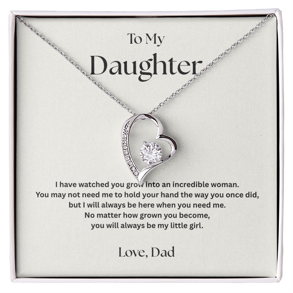 Forever Love Necklace Gift for Daughter from Dad – Always Be Here