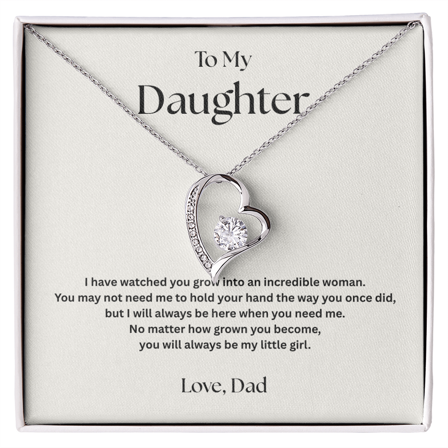 Forever Love Necklace Gift for Daughter from Dad – Always Be Here