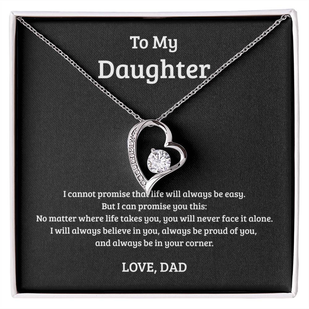 Forever Love Necklace Gift for Daughter from Dad – Never Face Life Alone