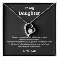 Forever Love Necklace Gift for Daughter from Dad – Never Face Life Alone