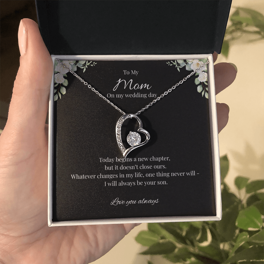 Forever Love Necklace Gift for Mother of the Groom from Son – A New Chapter