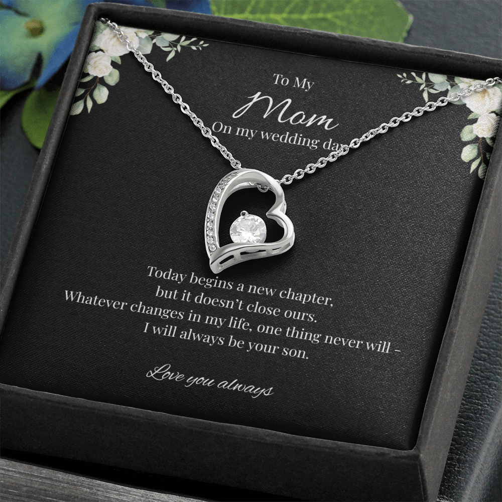 Forever Love Necklace Gift for Mother of the Groom from Son – A New Chapter