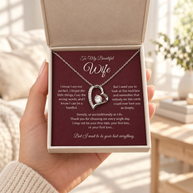 To My Beautiful Wife, Forever Love Heart Necklace