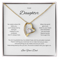 Forever Love Necklace Gift for Daughter from Dad – Listen to Your Heart