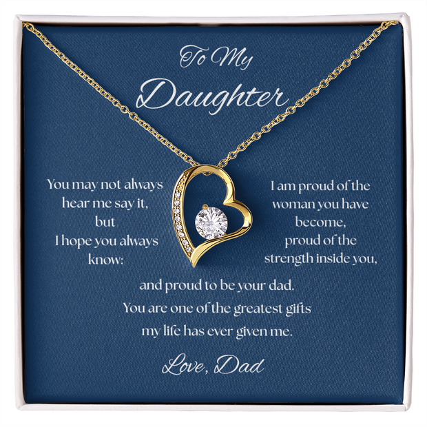 Forever Love Necklace Gift for Daughter from Dad – Life’s Greatest Gift