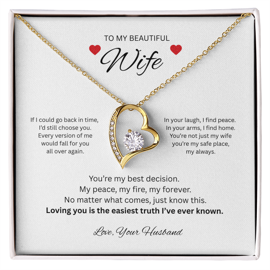 Forever Love Necklace Gift for Wife – My Best Decision