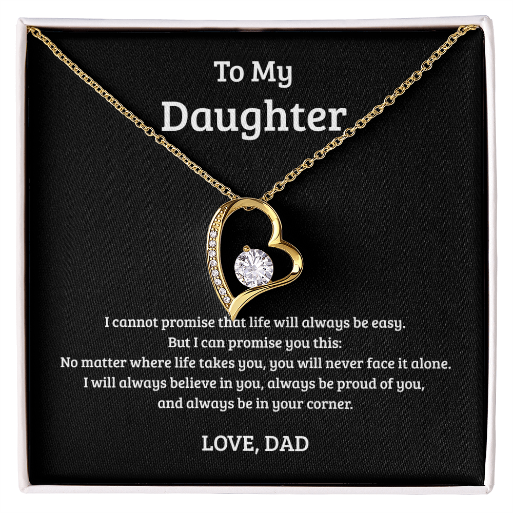Forever Love Necklace Gift for Daughter from Dad – Never Face Life Alone