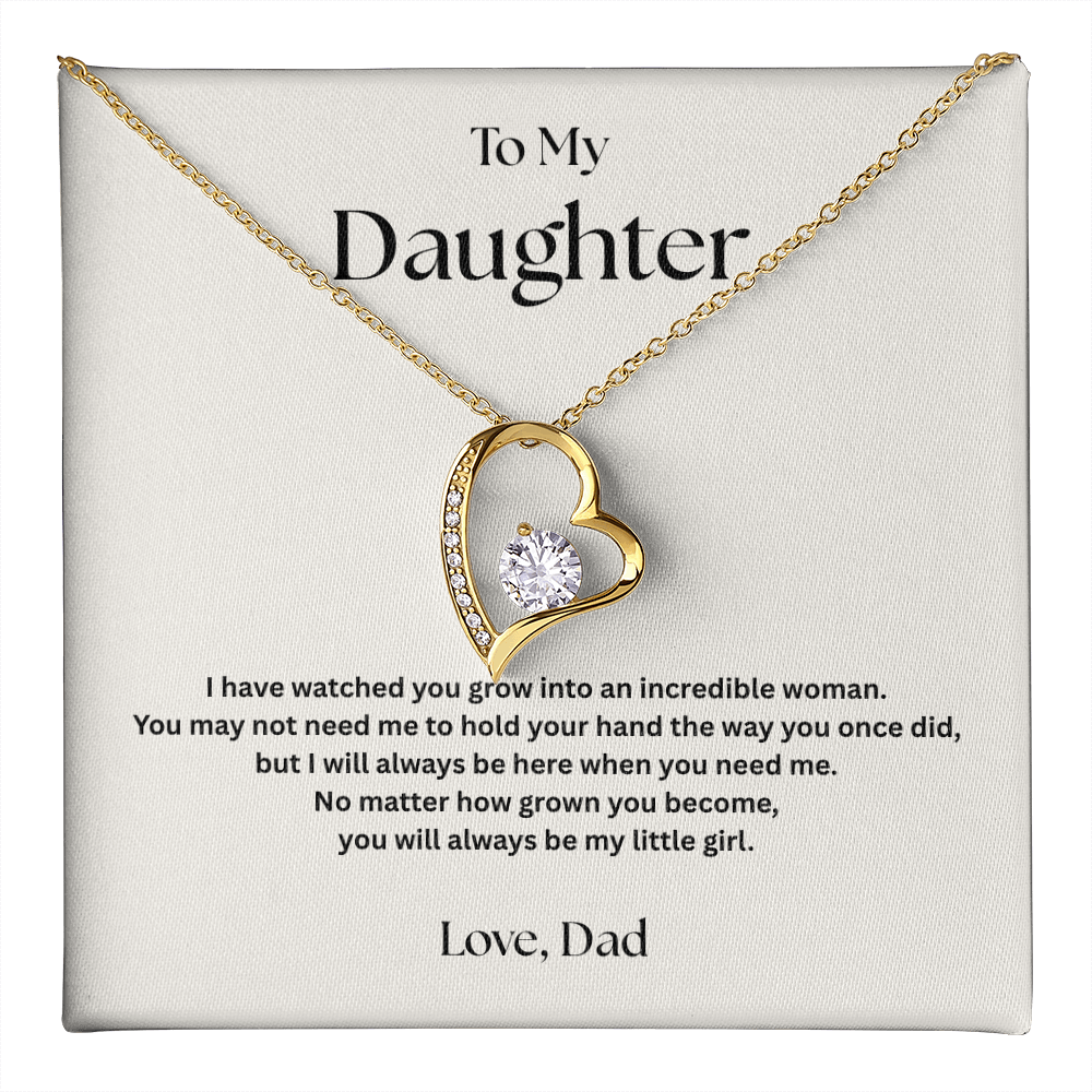 Forever Love Necklace Gift for Daughter from Dad – Always Be Here