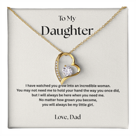 Forever Love Necklace Gift for Daughter from Dad – Always Be Here