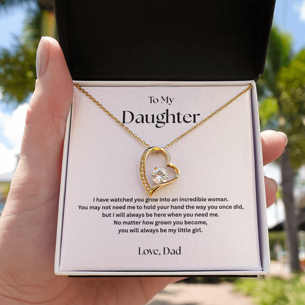 Forever Love Necklace Gift for Daughter from Dad – Always Be Here