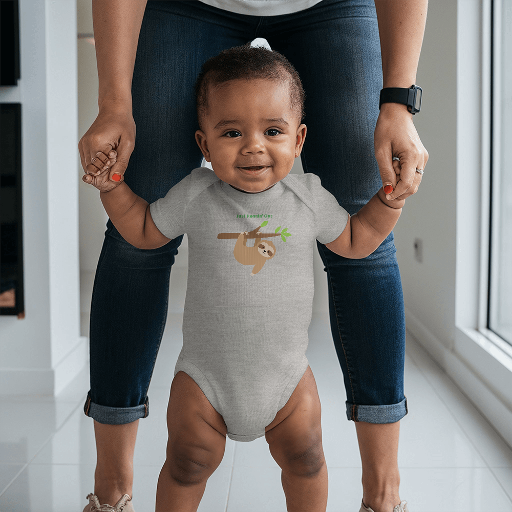 Just Hangin' Out – Cute Sloth Baby Onesie