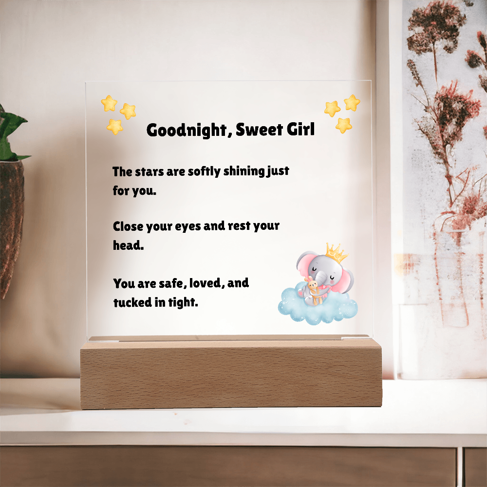 Goodnight, Sweet Girl Acrylic Plaque