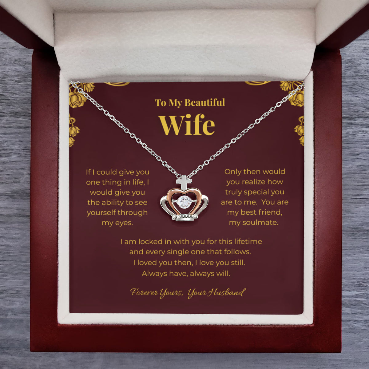 Beautiful Wife Regal Crown Pendant