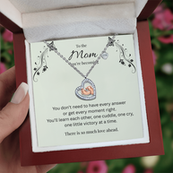 Mom You're Becoming, Baby Feet Heart Necklace – Reassuring New Motherhood Gift Bundle