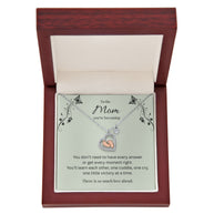 Mom You're Becoming, Baby Feet Heart Necklace – Reassuring New Motherhood Gift Bundle