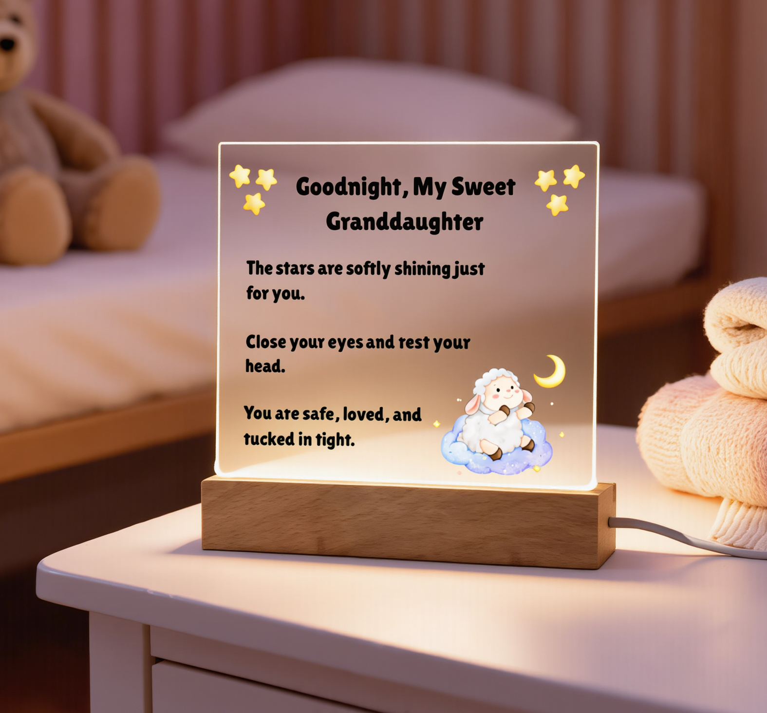 Goodnight, My Sweet Grandaughter Acrylic Plaque