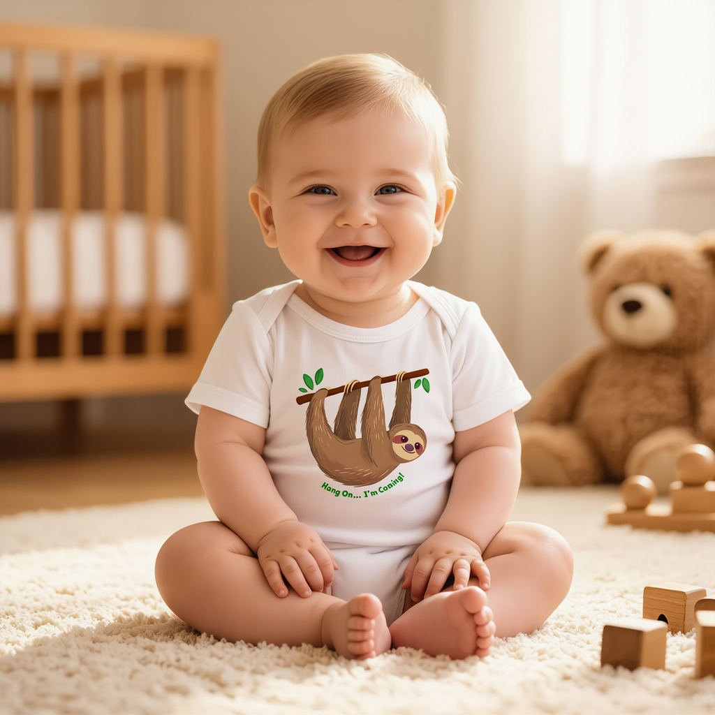 Hang On.. I'm Coming - Cute Sloth baby Onesie